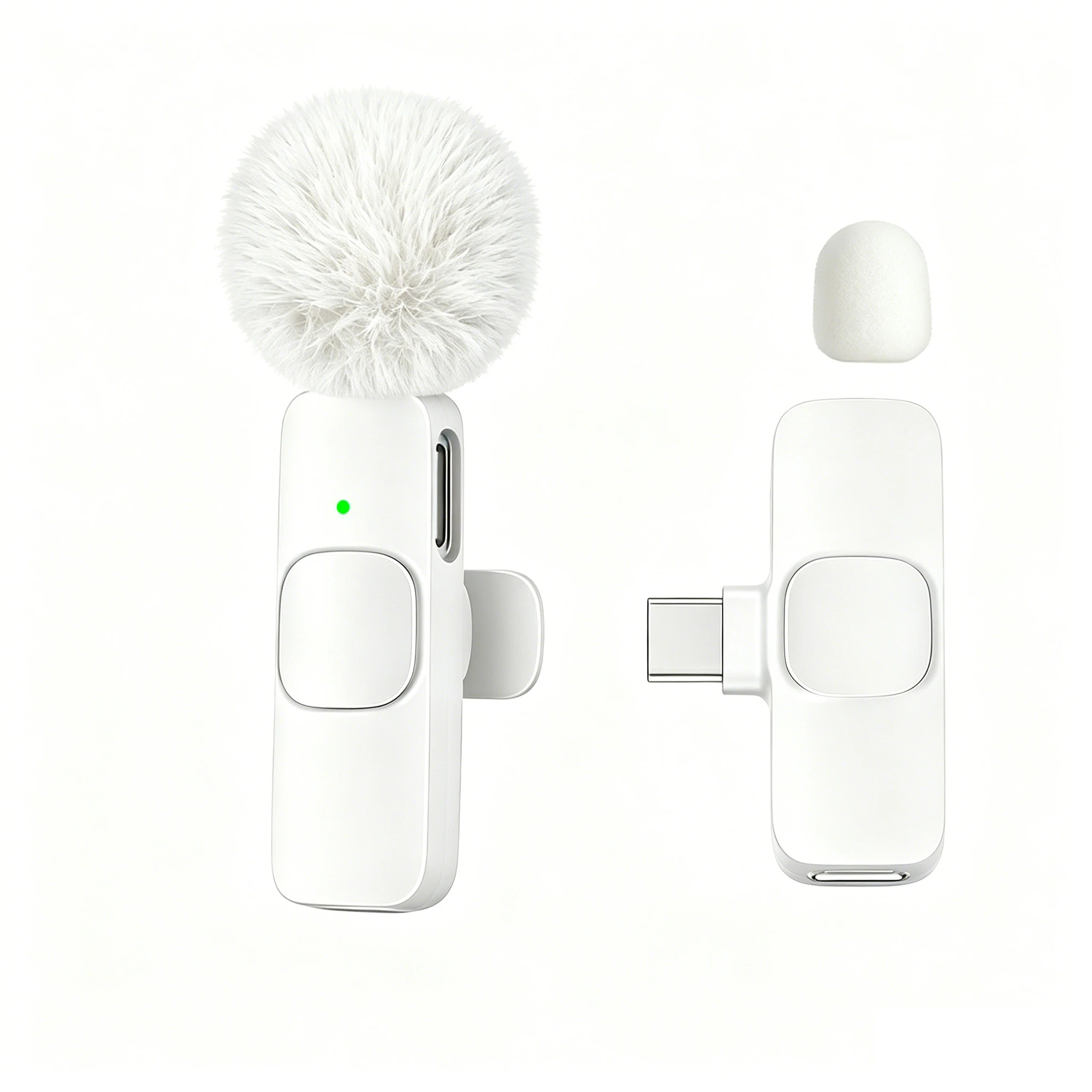 Type-C Port Professional Wireless Lavalier Microphone for Smartphones, Computers and Cameras, Plug and Play