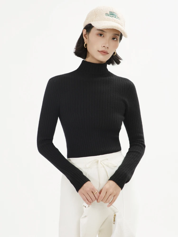 

High Quality Women's Turtleneck 100%Cashmere Slim Fit Sweater Fashion Elegant Pullover Winter Autumn Jumpers Top