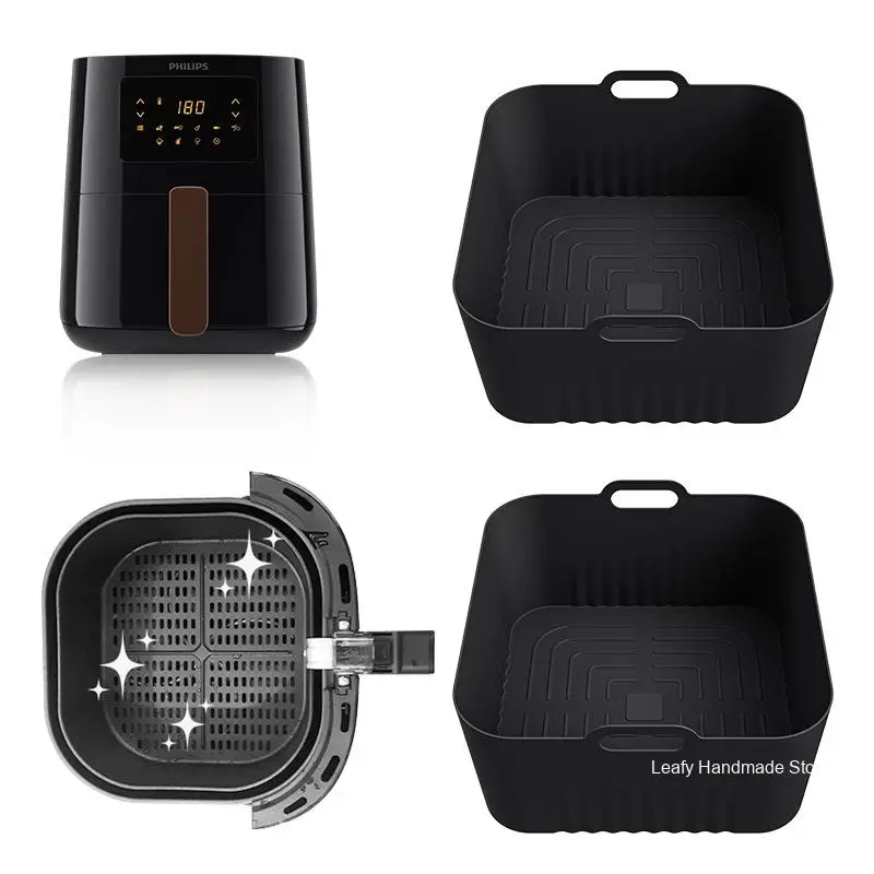 17cm Silicone Air Fryer Mould for Philips HD9252 HD9200 HD9255 Air Fryer Accessories 4-5L Airfryer Compatibility