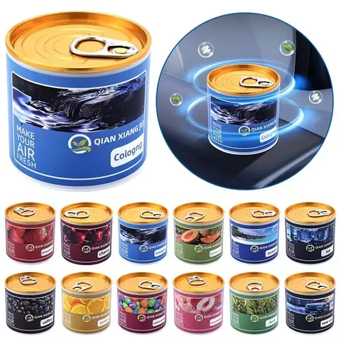 Car Fragrance Car Air Freshener Balm Canned Coffee Flavor Long-Lasting Car Aromatherapy Car Deodorant Supplies 1Pcs