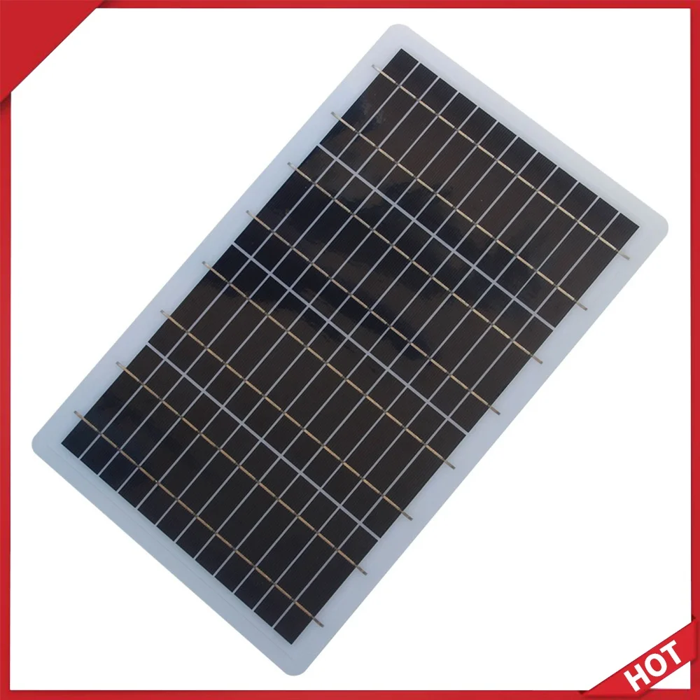 10W 6V Polysilicon Solar Battery Lightweight Polysilicon Silicon Solar Cells for Garden Lamp Home Water Pump Outdoor Use