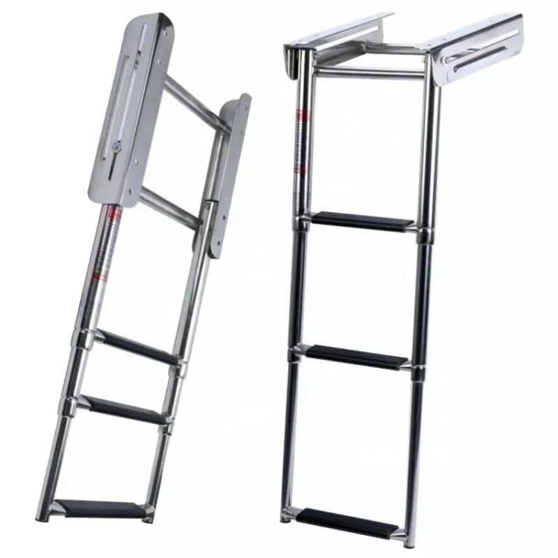 Xiamen sunshine sea boat accessories sailboat 3-step sliding telescopic platform ladder