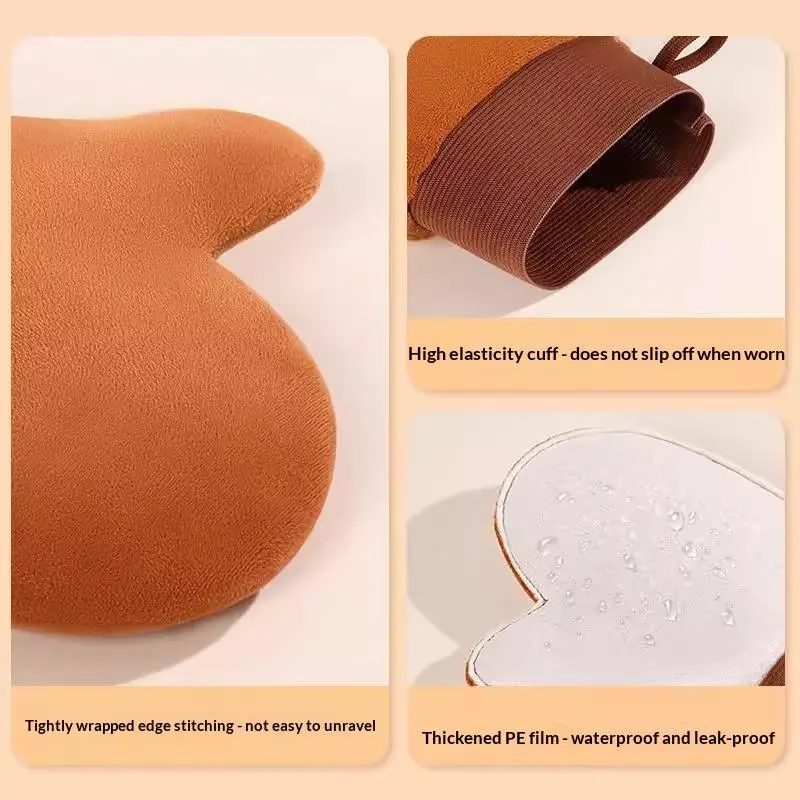 Body Lotion Glove Self-Tanning Mitt Double-Sided Prevents Sticky Hands Applicator Quick Dry Flocking Glove Makeup Applicator