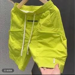 2025 Men Clothing Men's Shorts Trend Elastic Waist Sweatpants Summer Men Short Korean Fashion Streetwear Harajuku Shorts Men