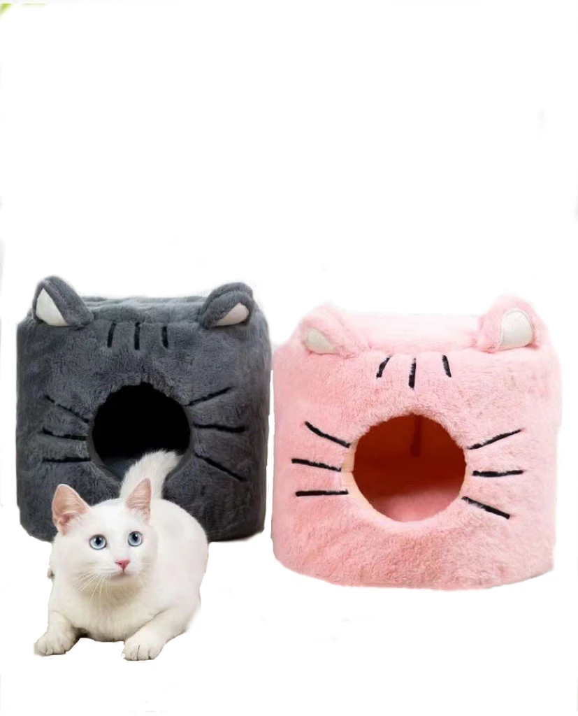 New Cat Bed Deep Sleeping Comfortable Cat Bed Small Dog House Products Pet Puppy Tent Cozy Cave Nest Indoor Cat Warm House