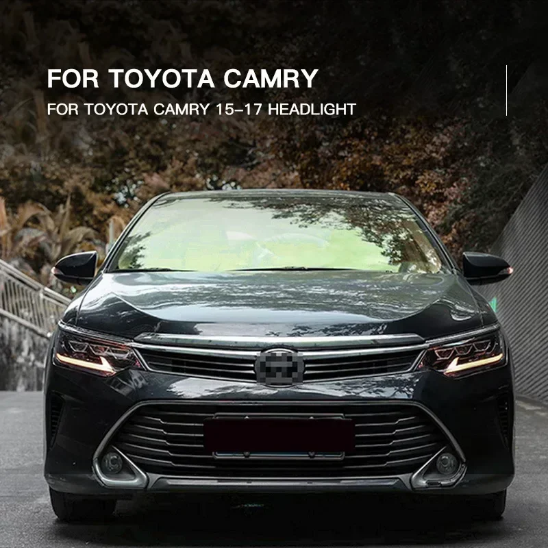 

2 полных светодиодных фар для Toyota Camry 8-го поколения 2015-2018-2019 2020 2021 2022 2023-2024 серии светодиодных фар RGB в сборе