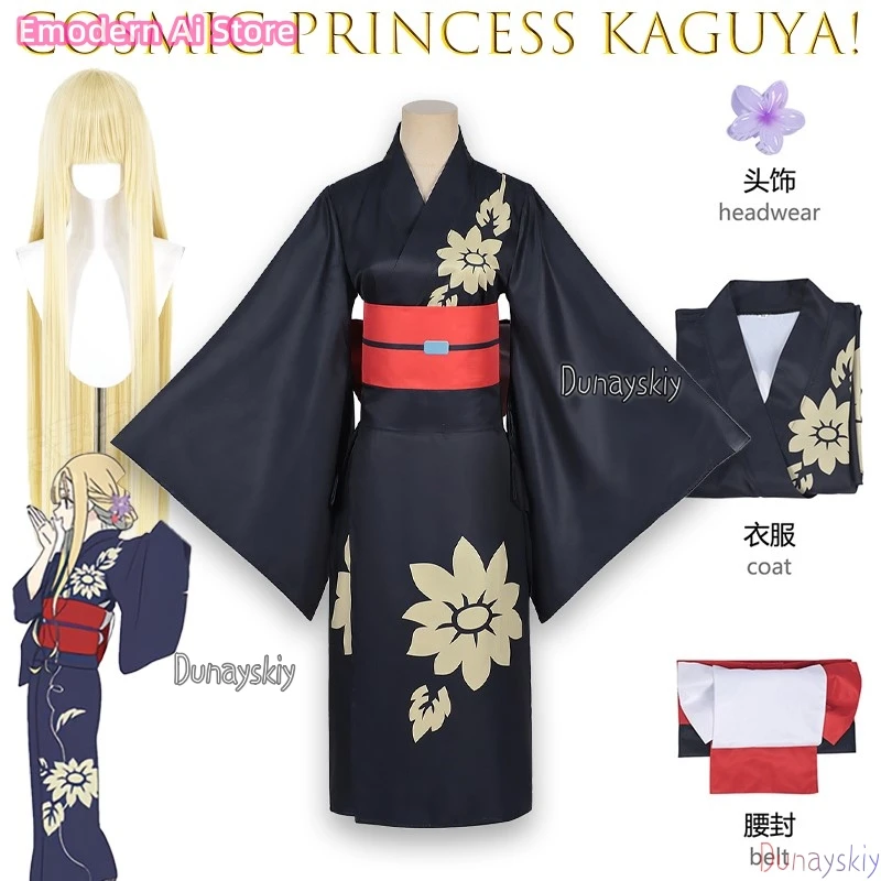 

Iroha Sakayori Cosplay Women Girls Kimono Headwear аниме Cosmic Princess Kaguya Costume for Female Halloween Carnival Party Suit