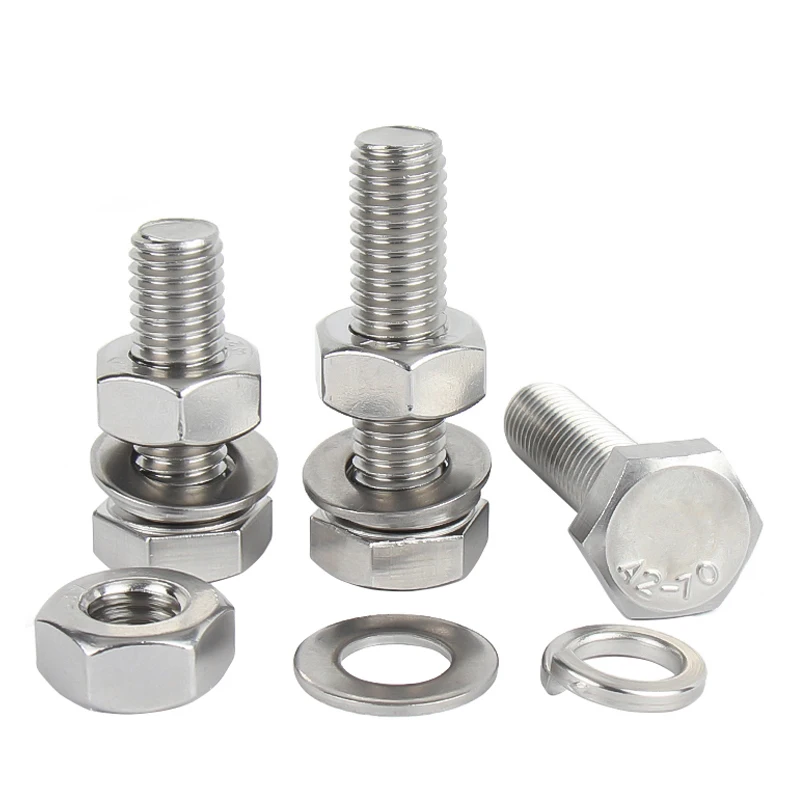 Uxcell M10 x 130mm 304 Stainless Steel Hex Head Screws Bolts, Nuts Uxcell M10 x 130mm 304 Stainless Steel Hex Head Screws Bolts, Nuts