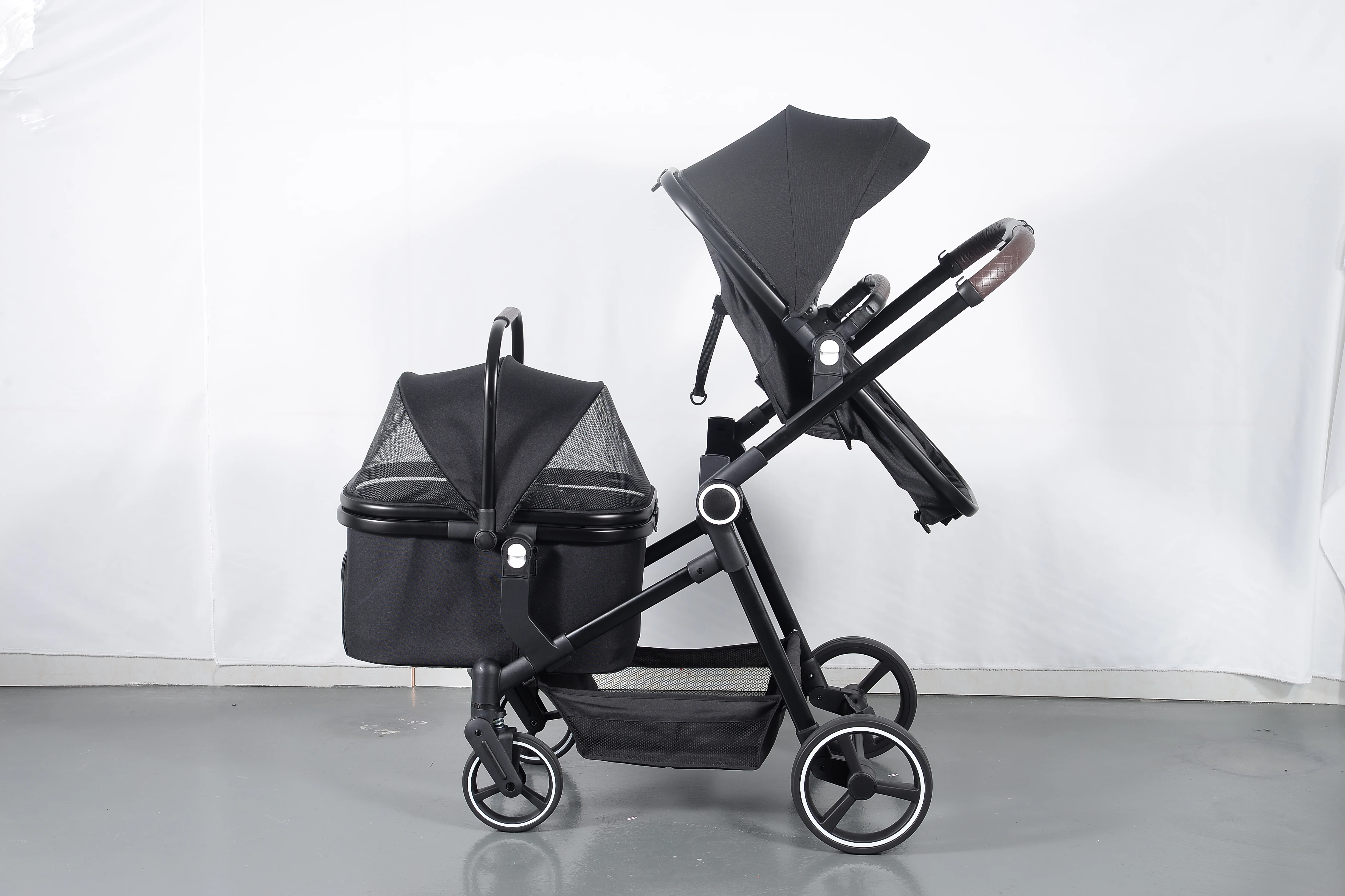 2 in 1 Folding Baby Pet Stroller Travel Pet Carrier