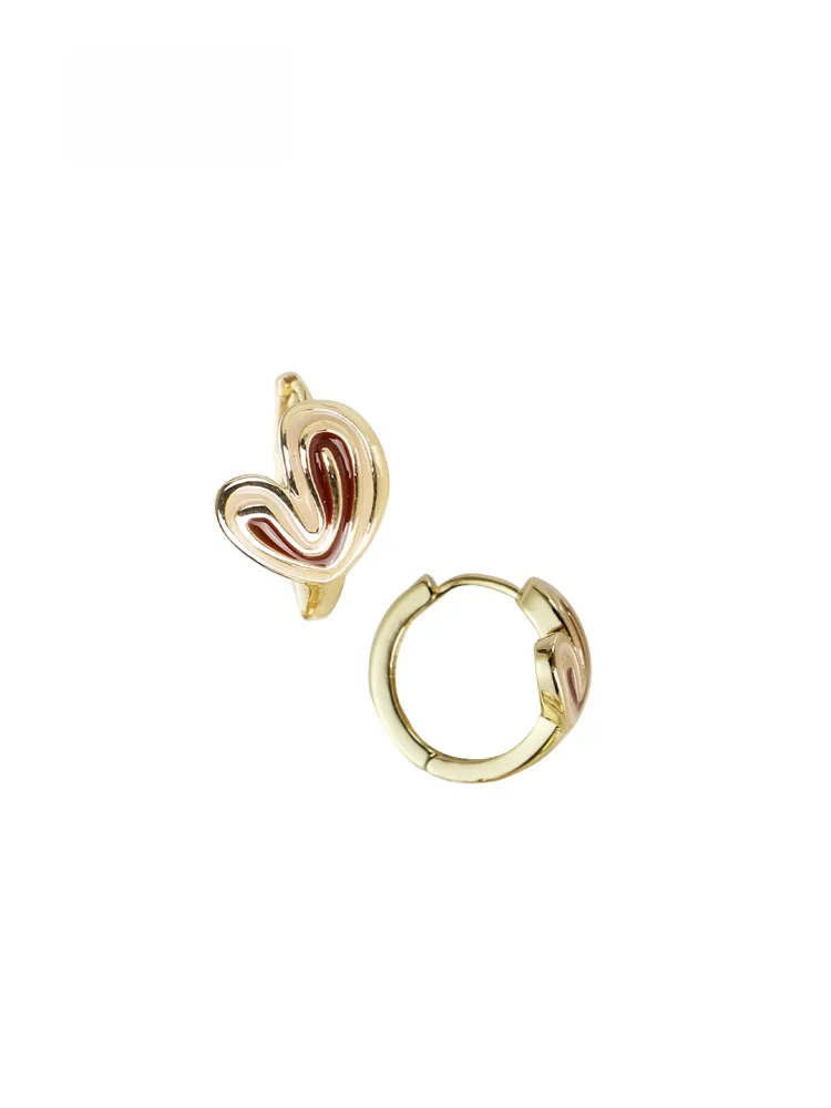 

Серьги-подвески Sumni с эмалью в форме сердца, маленькие, женские, модные украшения, новинка весеннего сезона, из сплава