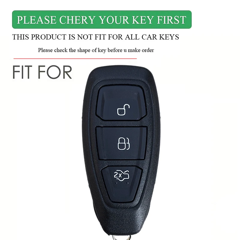 Car Key Cover For Ford Transit Custom Mondeo Fiesta Kuga ST Line MK3 Focus 3 Station Wagon Ecosport Case Key Protection