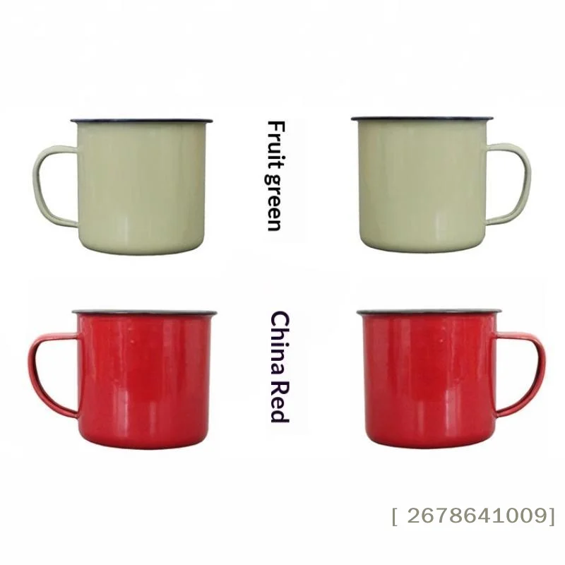 ⚑Vintage Enamel Mugs,Multicolor Enamelware Coffee Cups, Retro Style Camping Mugs for Hot & Cold Drinks