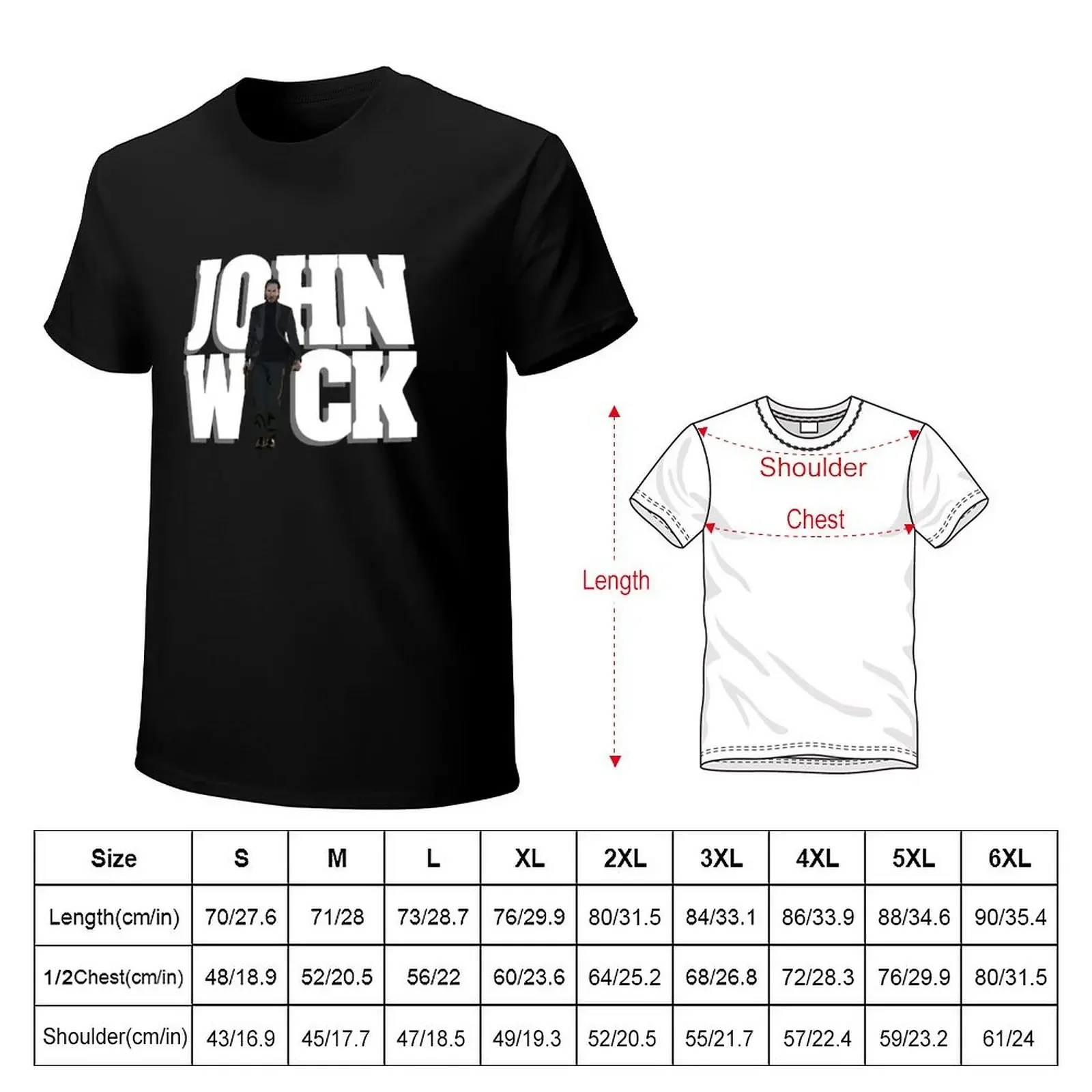 John Wick excommunicado fanart drawing T-Shirt tops for a boy plain black t shirts men