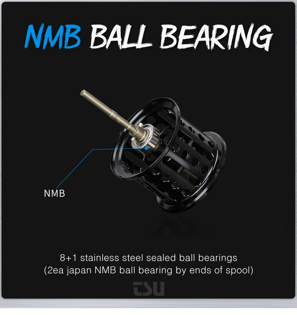 TSURINOYA Baitcasting Angelröhre SPIRIT FOX 50R 50HR 1-10g Ultraleichtes, glattes Finesse-System 5,6:1 7,3:1 Weitwurf Vielseitig – Detail 9