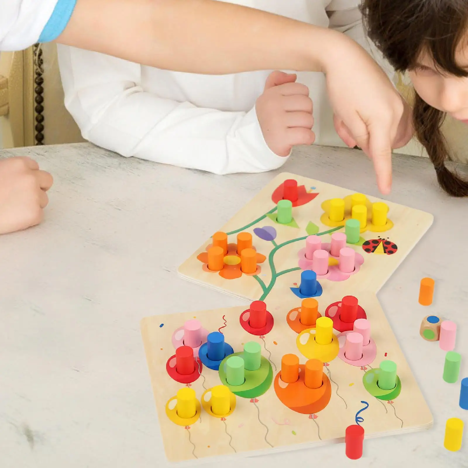 Set da gioco per l'ordinamento dei colori Strumento per l'illuminazione dello sviluppo Giocattolo per l'apprendimento Educativo precoce per 1-3 ragazzi Ragazze Bambini piccoli Regalo di festa