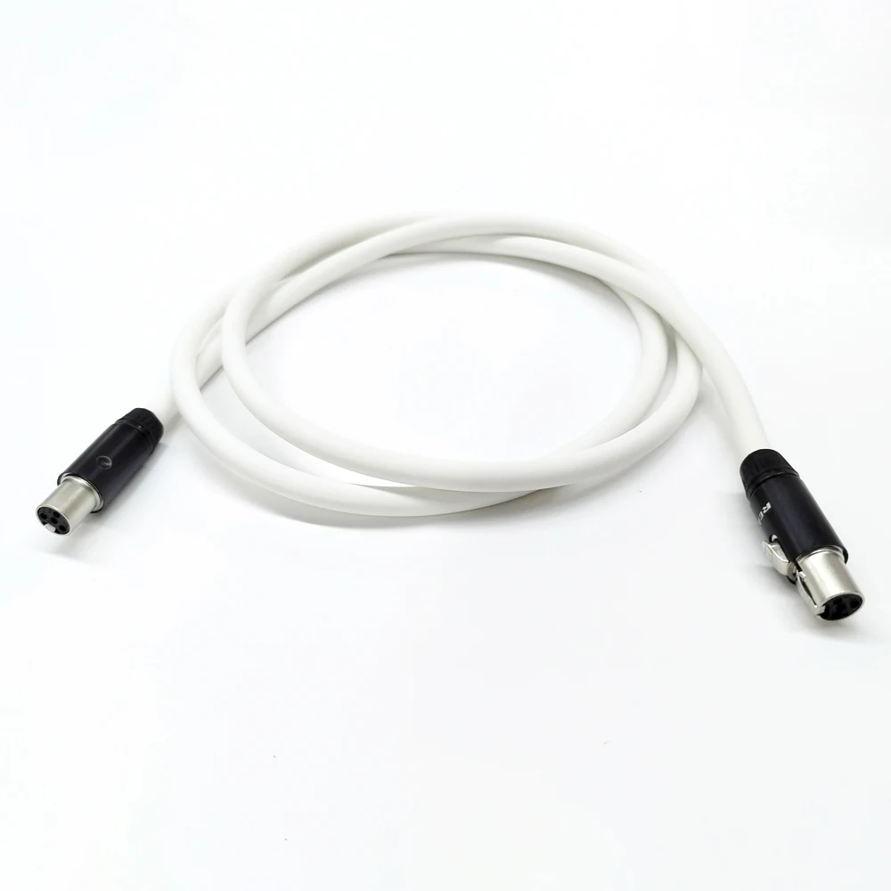 Private customization - Silicone cable+4-core Mini XLR cable connector, 2PCS 3foot+2PCS 8foot