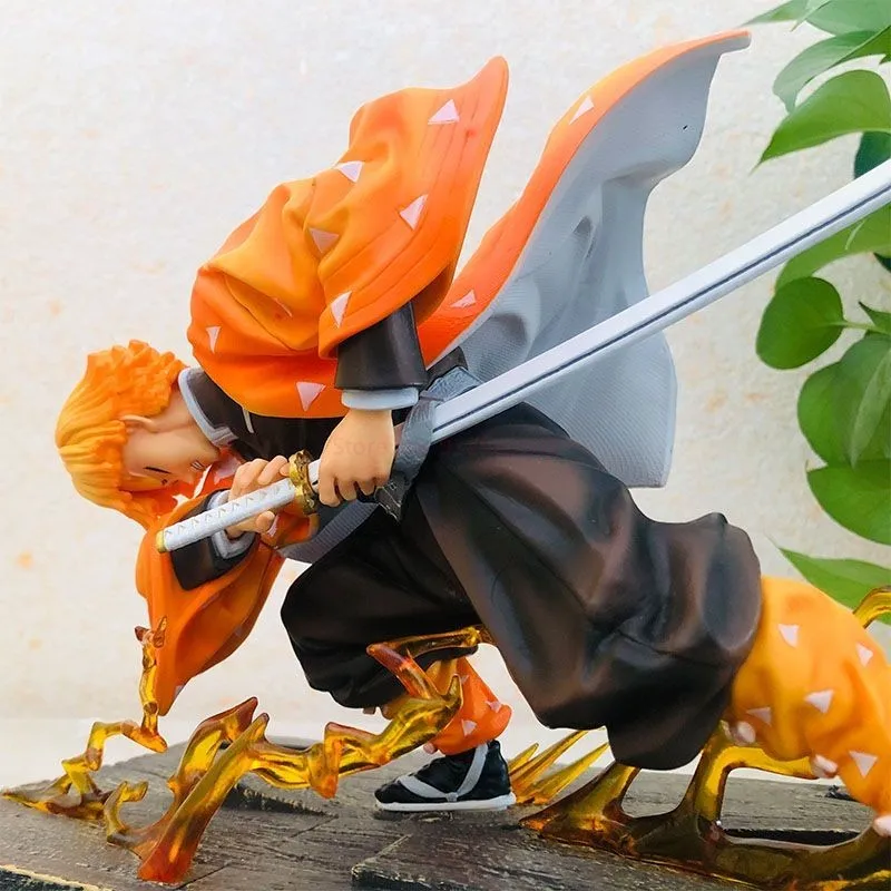 อะนิเมะร้อน24ซม.Demon Slayer รูป Tnt Hekireki Issen Agatsuma Zenitsu ตุ๊กตาขยับแขนขาได้ Pvc Figurine Collection รุ่นของเล่นของขวัญ