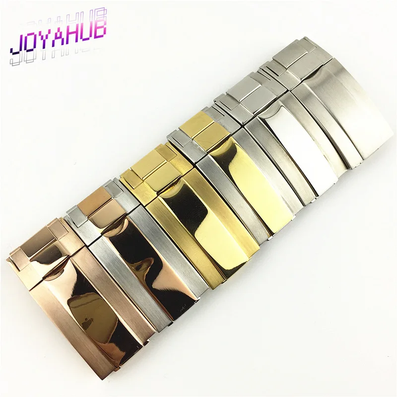 

For Rolex Diving Combination Belt Safety Buckle 18mm Stainless Steel Solid Inner 16mm Concave 9mm Submariner Silicone Buckle OME