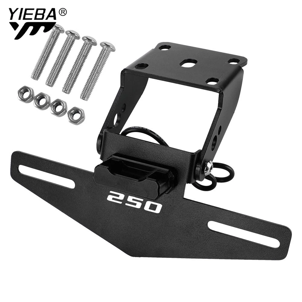 Motorcycle Rear License Plate Tail Frame Holder Bracket LED Light For DUKE 125 250 390 200 2013-2024 Adjustable Moto Accessories
