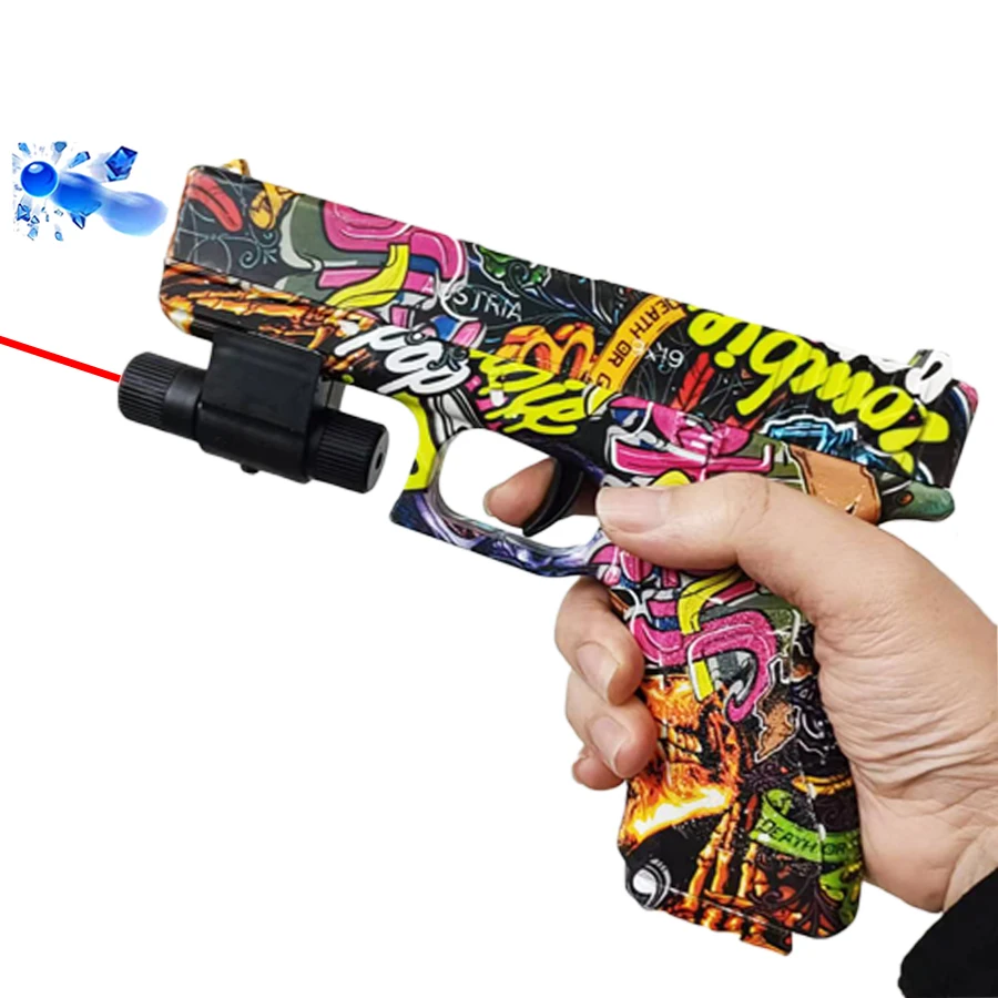 Pistola de juguete Manual G17 de bala suave con pistola láser Airsoft deportes al aire libre CS juego de disparos arma para regalo de niños