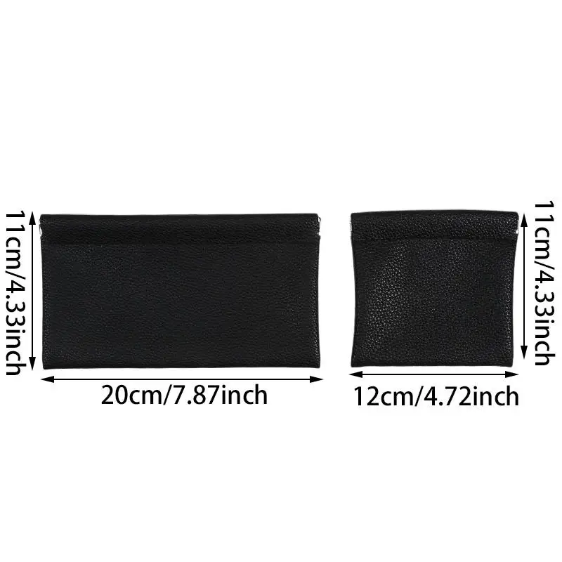 1 ensemble porte-monnaie matériau PU sac de rouge à lèvres fermeture automatique câble de données écouteur sac de rangement Mini sac à main de voyage Portable