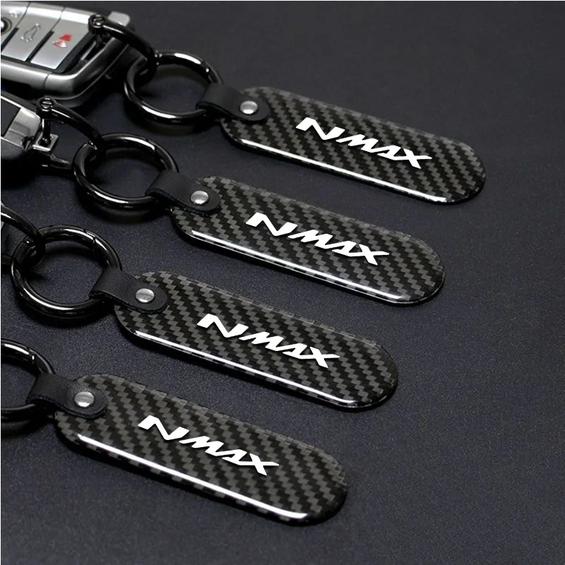 Motorcycle Key chain Carbon Fiber Keychain For NMAX155 NMAX125 NMAX150 N-MAX155 NMAX 155 N-MAX 125 2025 2024 LOGO Accessories