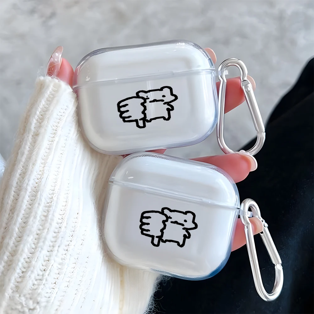 

Cute Cartoon Little Pattern Clear Earphone Case for AirPods Pro 3/Pro2/Pro Earbuds Case for AirPods 1/2/3/4 TPU Protective Cover