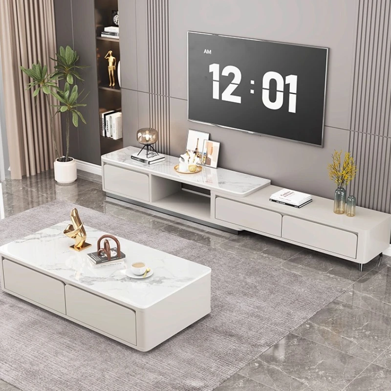 수직 접이식 TV 스탠드 캐비닛 모던 수납형 거실 TV 스탠드 서랍 디자인 텔레비전 스탠드 가구