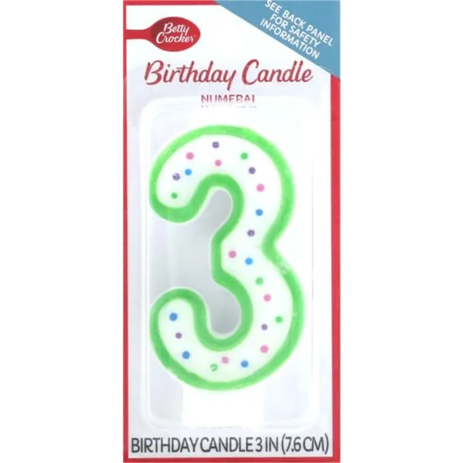 Candle Numeral 3 1 EA