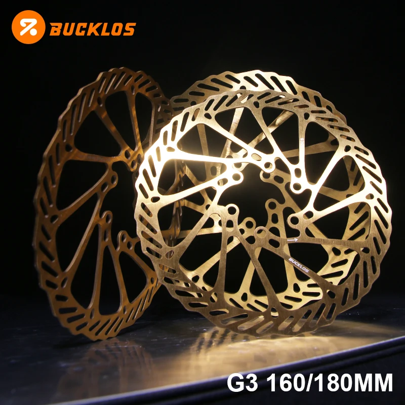 

BUCKLOS Bicycle Hydraulic Disc Brake 160mm 180mm Bike Brake Rotor for MTB Road Bike Ultralight Steel Rotor 6 Bolts Bicycle Parts