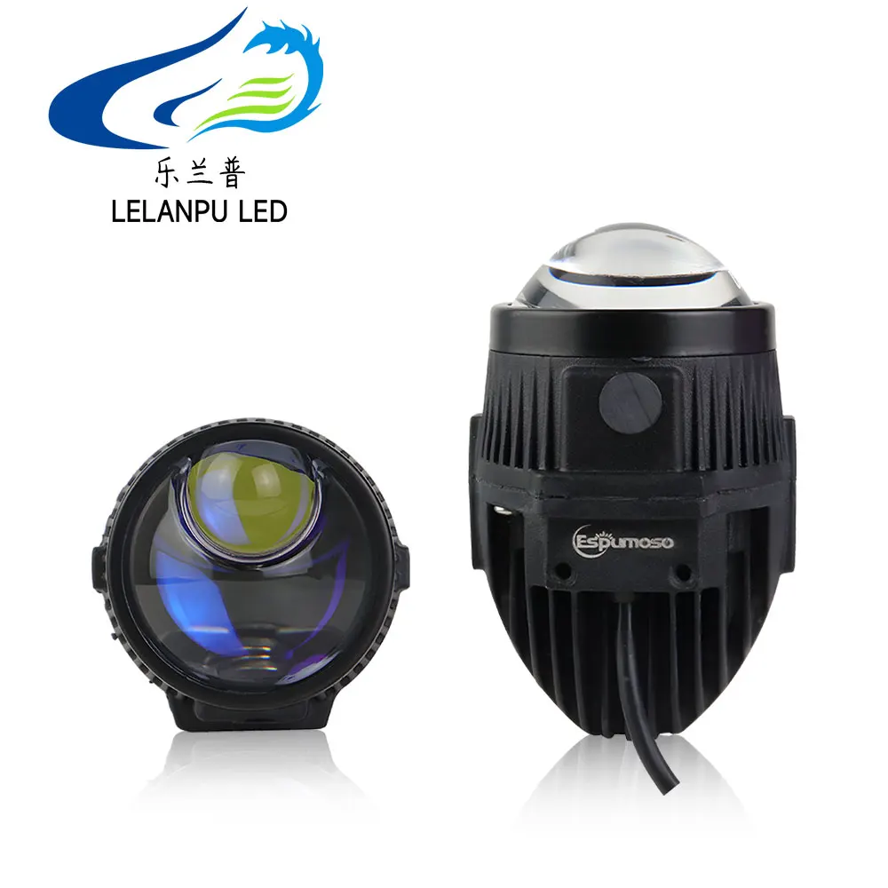 

2 Inch LED Fog Lamp Automobile Blue Laser Bi Lens Projector H4 H7 9005 9006 2'' Bi Led Headlight for Car Accessories Moto Tuning