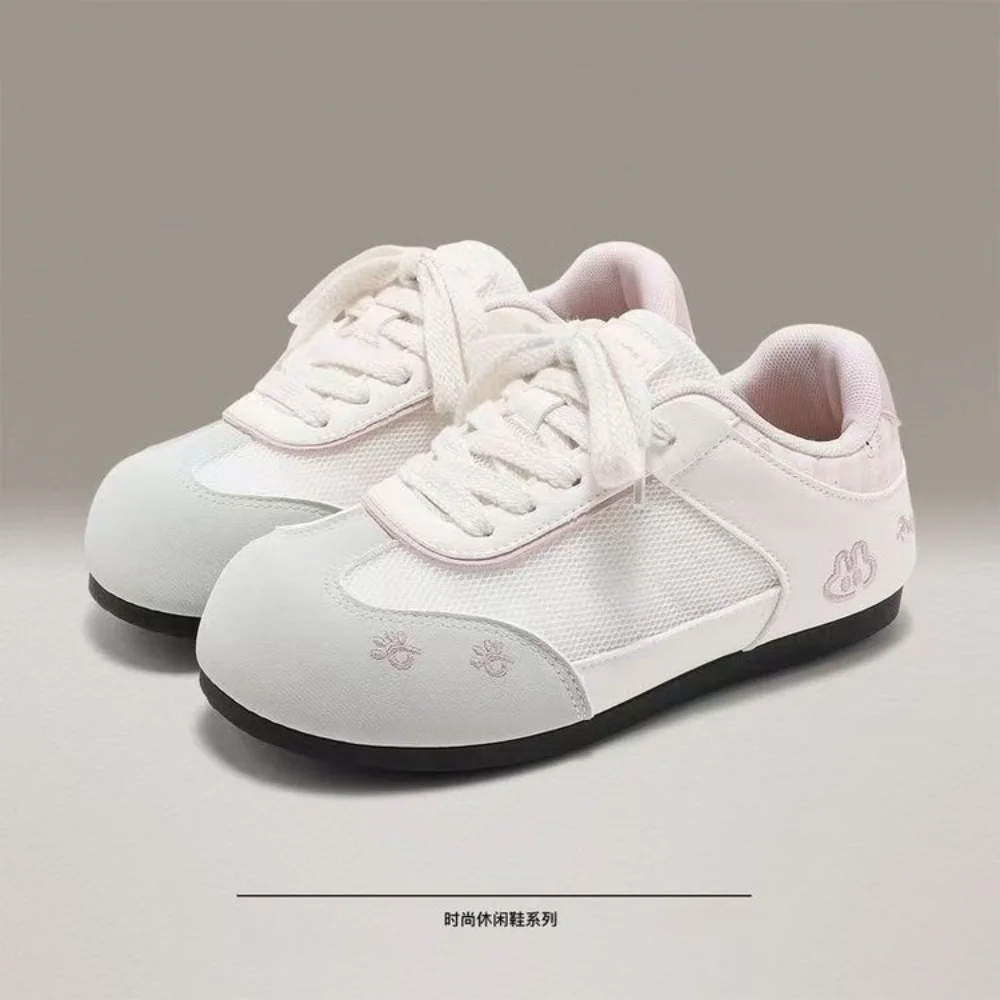 Kawaii Bunny Embroidery Women's Sneakers Breathable Mesh Round Toe Casual Walking Shoes - view 5