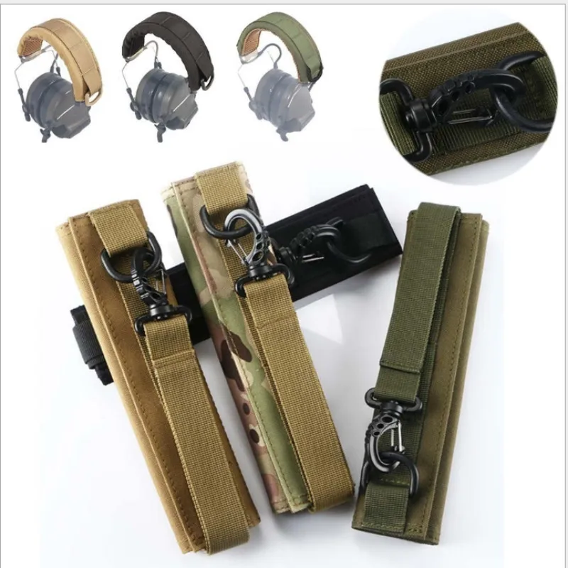 Juste de casque modulaire extérieure, bande de sauna Molle, cache-oreilles ternes généraux, couverture de téléphone, microphone, chasse, tir