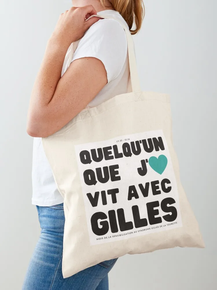 

Someone I love... Opaque white/black square Tote Bag Fabric bag Canvas stote bag the tote tote men's