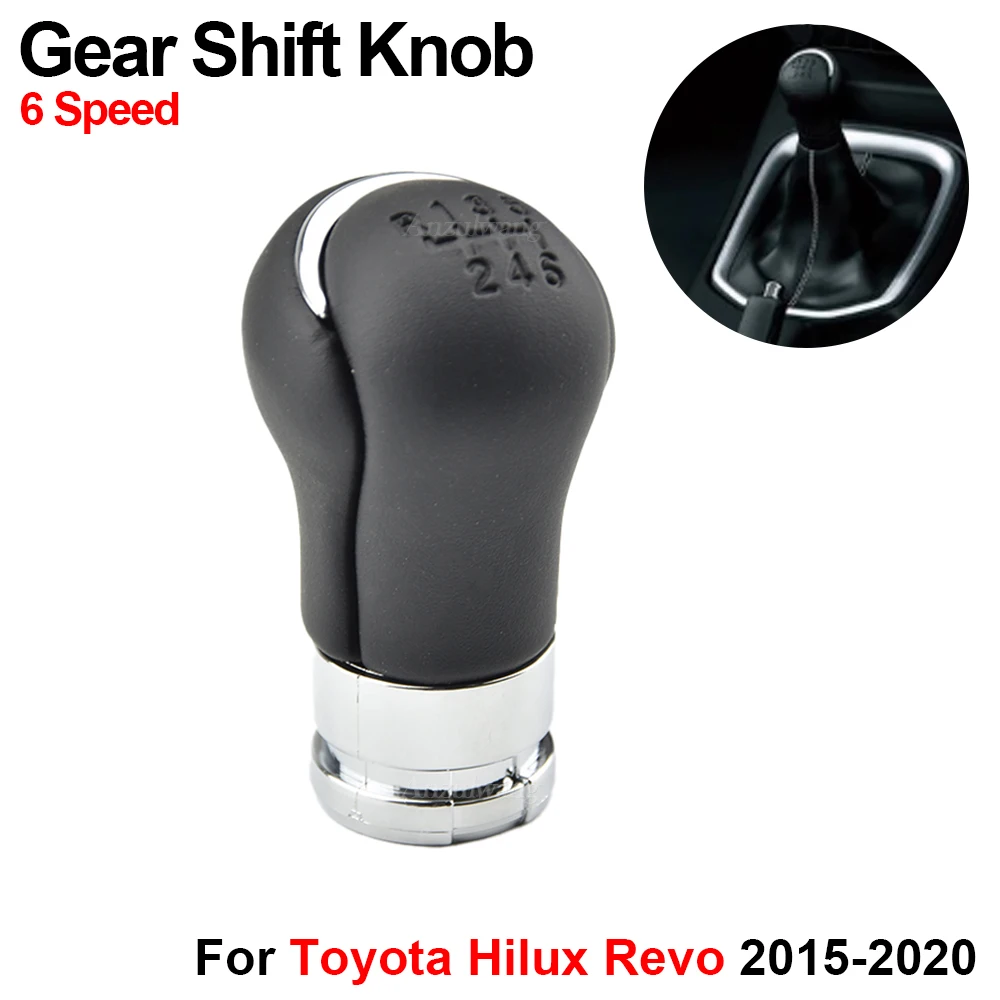 6 Speed Shifter Gear Stick Shift Knob Fit for Toyota Hilux Revo 2015 2016 2017 2018 2019 2020