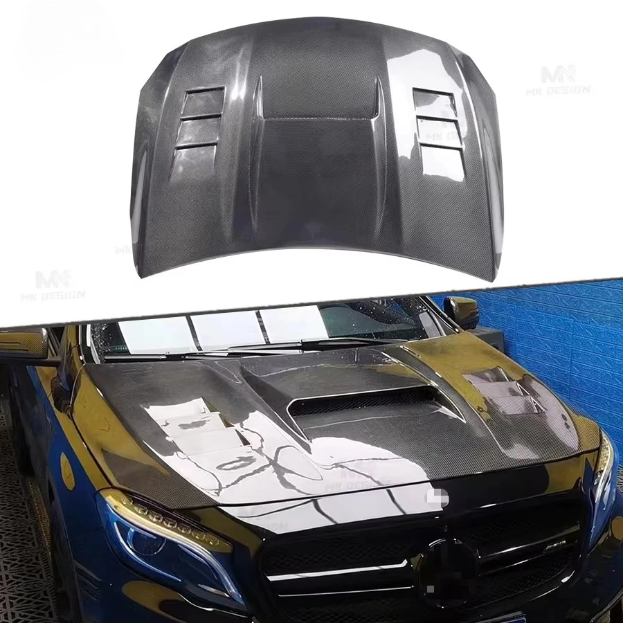 

Wholesale Real Carbon Fiber Front Bonnet Engine Hood For 2014-2017 Mercedes Benz GLA45 W176 Hood Cover Auto Part Carbon Bonnets