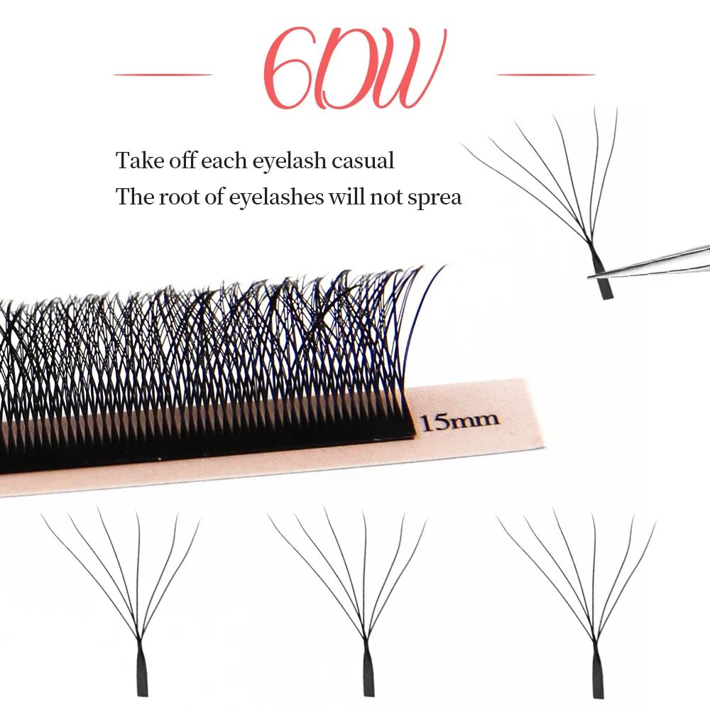 Goddess W shape Lashes Extension 3D/4D/5D/6D/8D False Eyelashes Faux Mink Bloom Eyelash Premade Volume Fans Customized wholesale