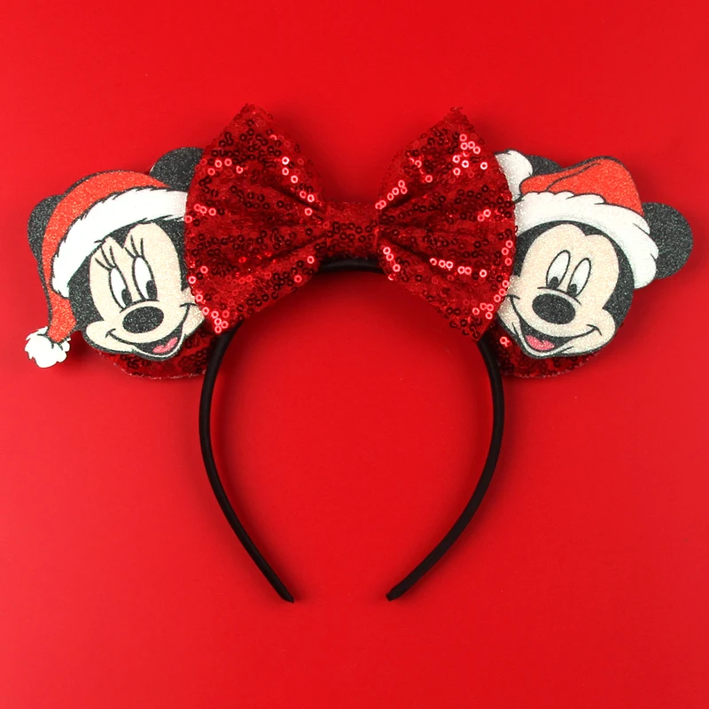 1pc Christmas Hair Accessory Mickey Donald Duck Goofy Winnie Tigger Christmas Styling Holiday Party Decoration Hair Hoops