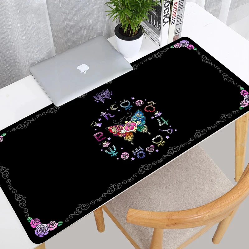 Black Kawaii 900x400 Mouse Pad PC Anime Girl Gamer Keyboard Mousepad Laptop Gaming Accessories Desk Mat S-Sailor Moon XXL Carpet