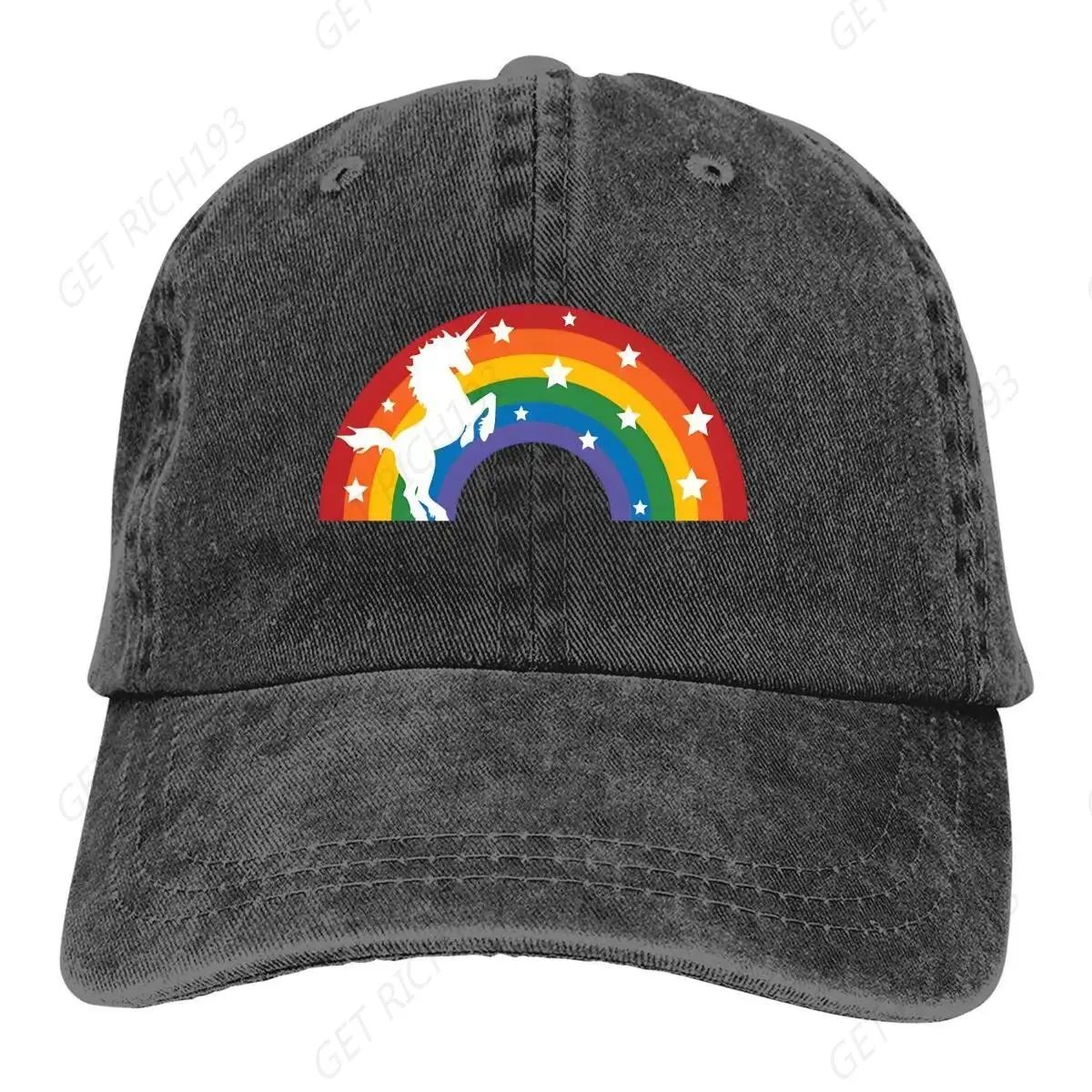 

Rainbow Baseball Cap Men Hats Women Visor Protection Snapback Cute Unicorn Cartoon Caps