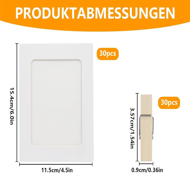 30Pcs Combination Paper Frame Set