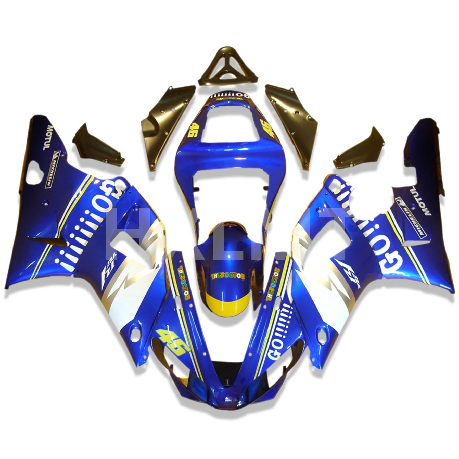 100% Injection molding plastic body kits for YAMAHA R1 fairing kit 2000 2001 blue black fairings set YZF R1 00 01 Accessories