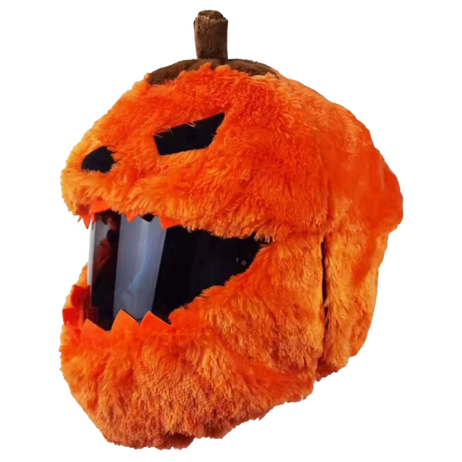 Kürbis Motorradhelm Abdeckung Halloween Weihnachten Kostüm Zubehör Samt Material Integralhelm Abdeckung für Urlaub Fahrten