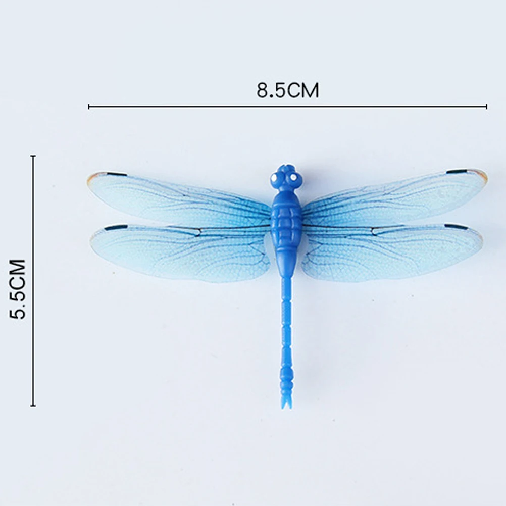 

20Pcs PVC Luminous Dragonfly Decoration Bright Vivid Simulation Pin Type Flower Pots Curtain Durable Waterproof Garden Decor