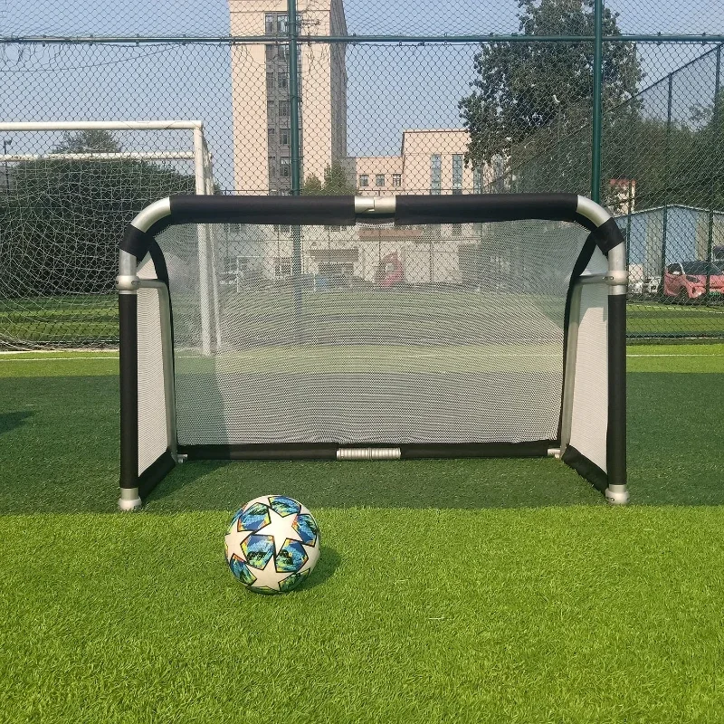 Natural Aluminum frame black webbing foldable soccer goal