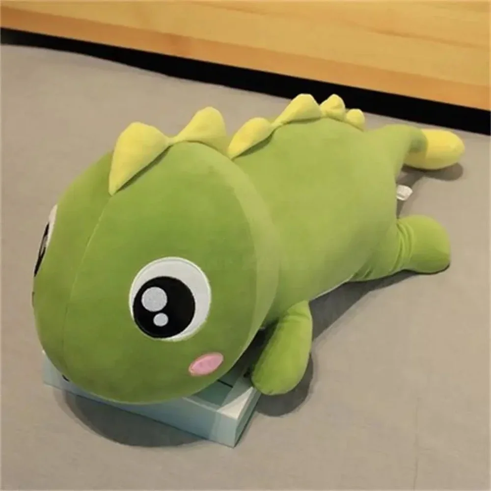 Juguete de peluche de dinosaurio grande para niños, almohada de tres colores para dormir, cama bonita, sofá, muñeca de tela súper suave, regalo para