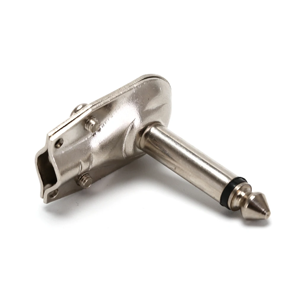 Microphone Amplifier Connector 6.35mm Mono Jack Right Angle Guitar Plug 90-degree Elbow Two-core Audio Effect Pedal