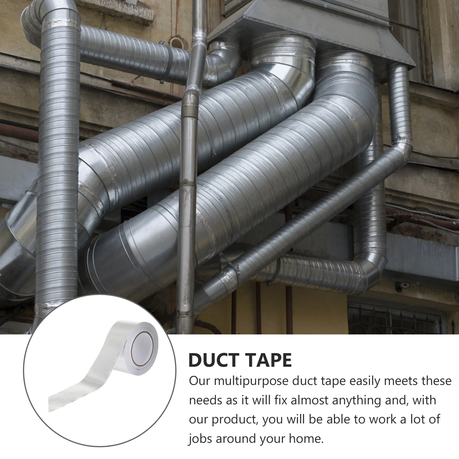 Premium Aluminum Foil Tape Heavy Duty Hvac Tape High Temp 140C Flame Retardant Moisture Weather Resistant for Air Ducts