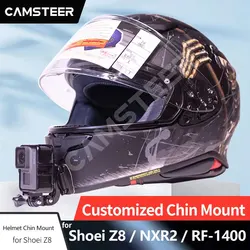 for Shoei Z8 NXR2 RF-1400 Custom Aluminium Helmet Chin Mount for GoPro Hero12 11 DJI Action 5pro 4 Insta360 X4 X3 AcePro Camera