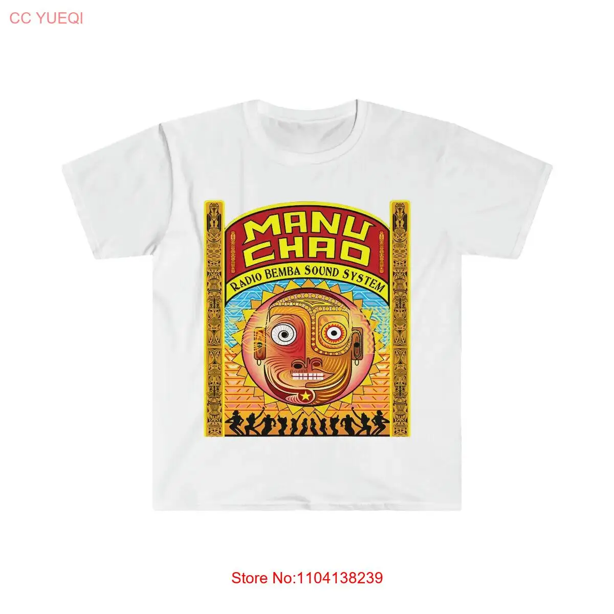 Unisex Soft Cotton T-Shirt. Manu Chao